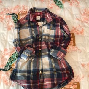 GAP plaid button down top